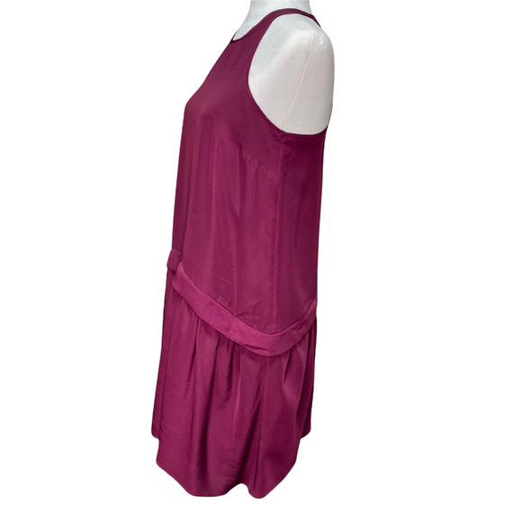 LIKELY for REVOLVE | sz S Women's Dark Red Pasadena Drop Waist Sleeveless Dress - Picture 4 of 7